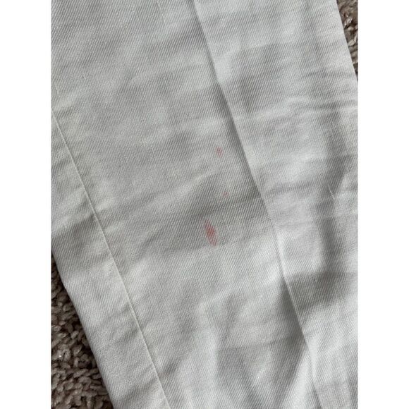 Express White Linen skinny Paperbag for Waist Belt Trouser Pants - Picture 3 of 5